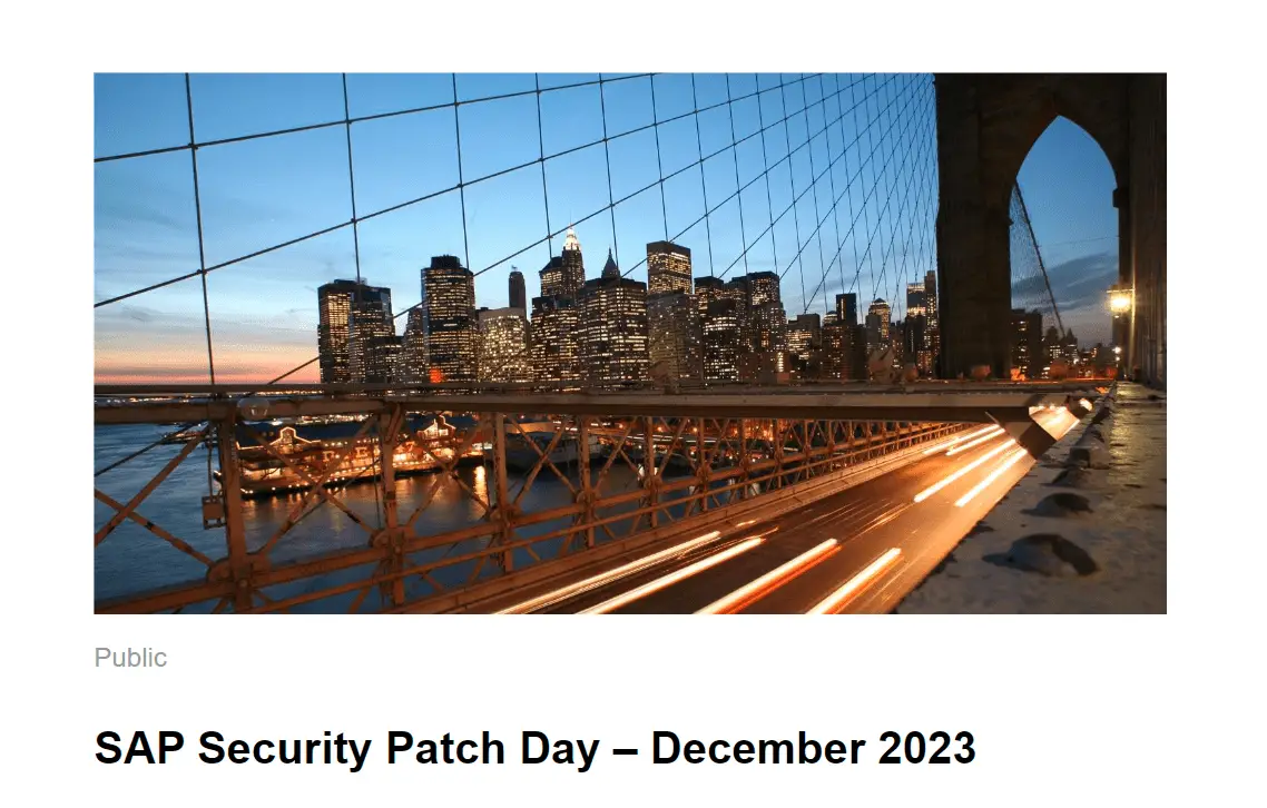 SAP Security Patch Day