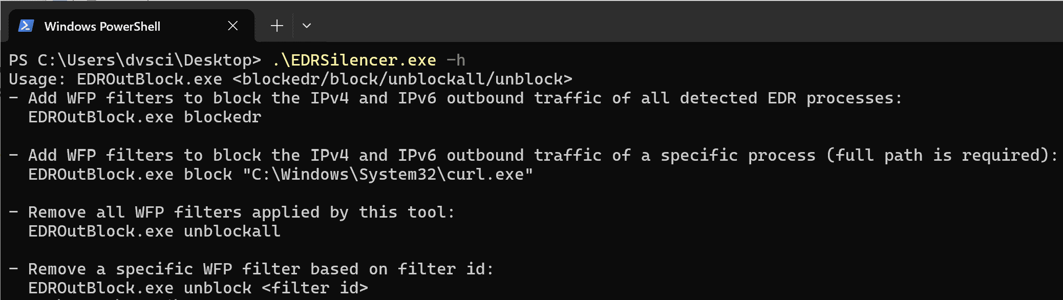 block Endpoint Detection and Response