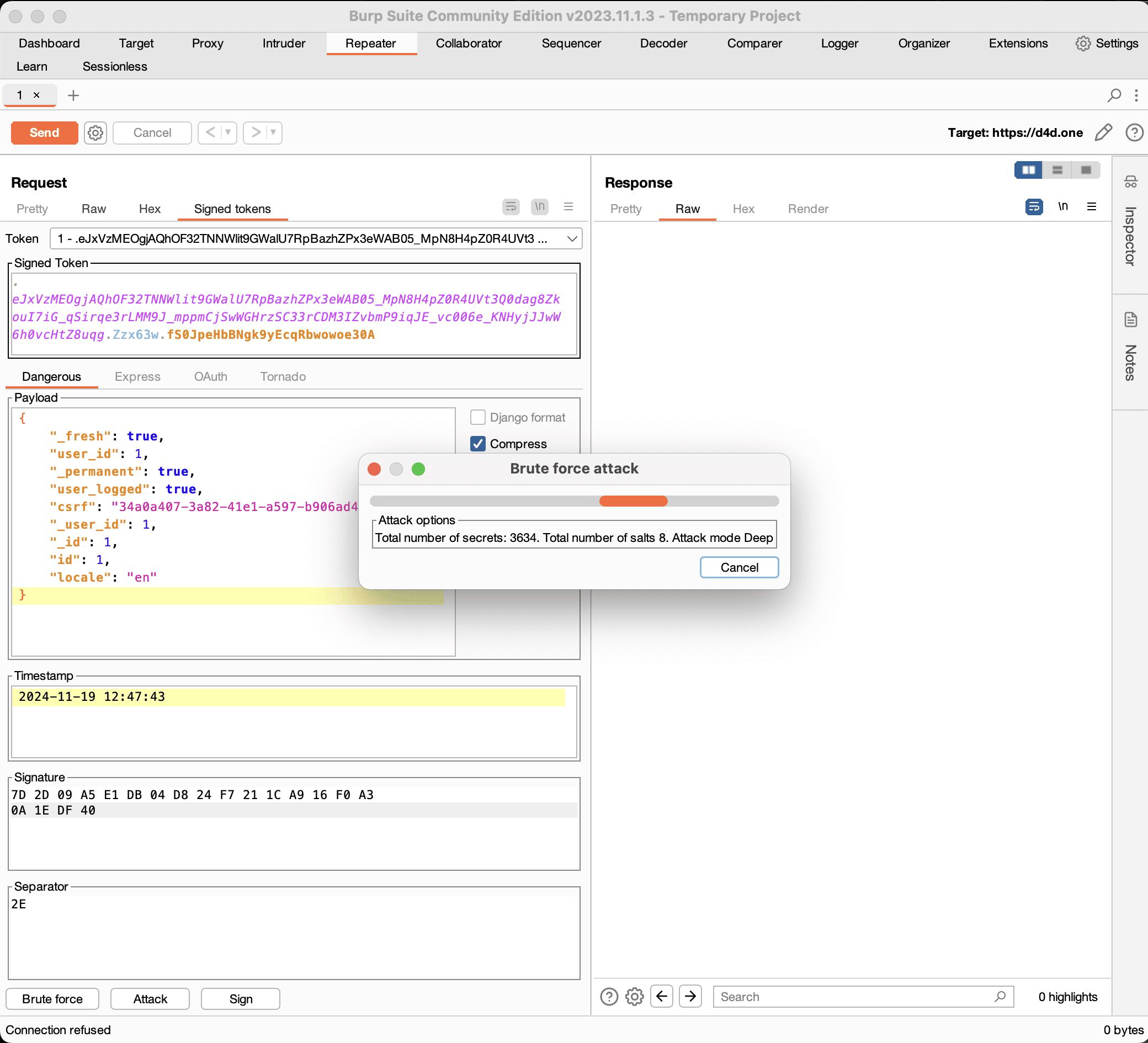 Burp Suite extension token