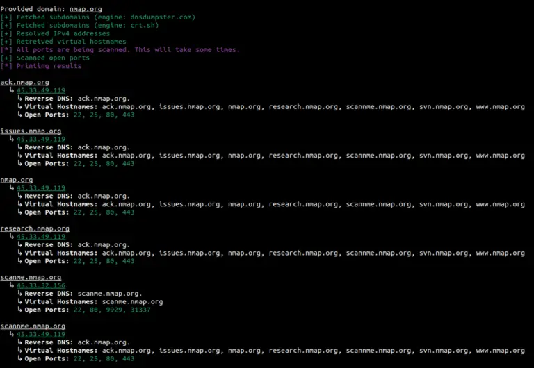 network scanning