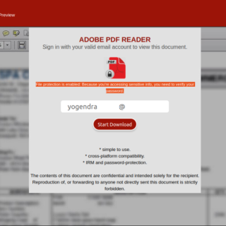 Fake PDF Login Phishing