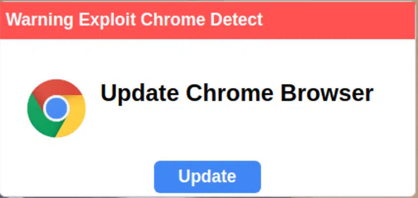 Fake Google Chrome Update