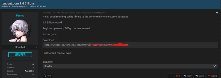 Tencent Data Leak