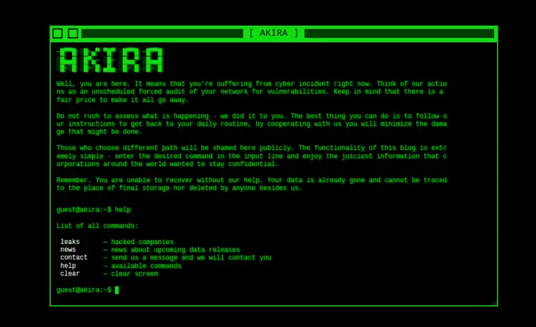 Akira ransomware affiliates