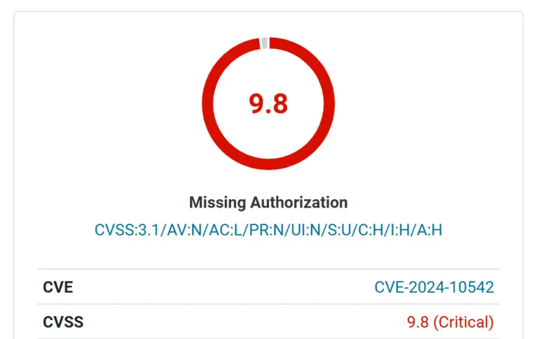 CVE-2024-10542 and CVE-2024-10781