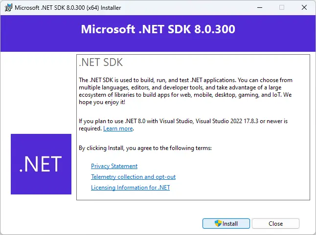 .NET Installer Distribution Domains