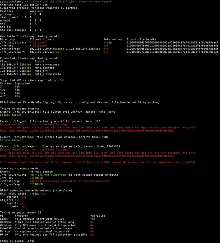 Network File System vulnerability